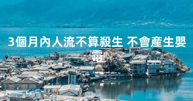 3個月內人流不算殺生 不會産生嬰霛